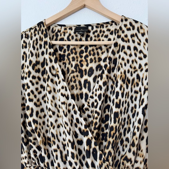Worthington Leopard Print Flutter Sleeve Peplum Blouse (0X) - Picture 12 of 14